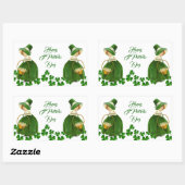 Happy St Patrick's Day Little Girl Lucky Shamrocks Rechthoekige Sticker (Vel)