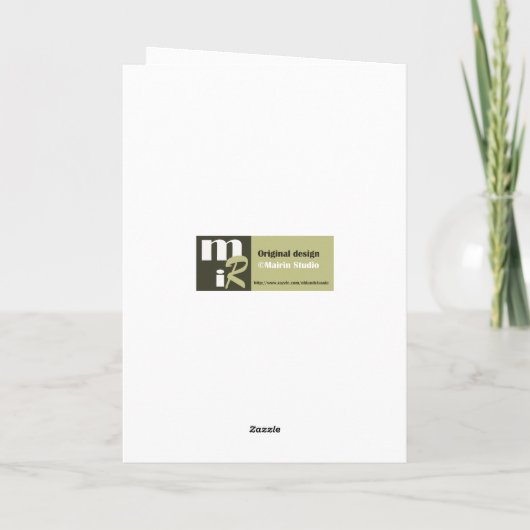 Happy St. Patrick's Day  Little Irish Girl Kaart (Achterkant)