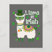 Happy St. Patrick's Day Llama-briefkaart Briefkaart (Voorkant)