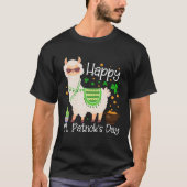Happy St Patricks Day Llama Dad Mom Boy Girl T-shirt (Voorkant)