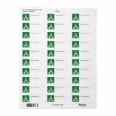 Happy St. Patrick's Day llama-label voor retouradr Etiket (Full Sheet)