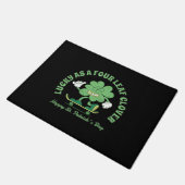 Happy St Patricks Day Lucky as a Four Leaf Clover Deurmat (Schuin)