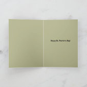 Happy St. Patrick's Day Lucky Black Cat Humor Feestdagen Kaart (Binnen)