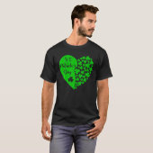Happy St.Patrick's Day Lucky Clover Heart Lucky Da T-shirt (Voorkant volledig)