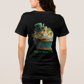 Happy St. Patrick's Day Lucky Cupcake Tri-Blend Shirt (Achterkant)