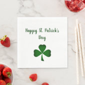 Happy St. Patrick's Day Lucky Green Shamrock Servet (Insitu)