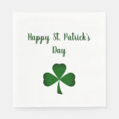 Happy St. Patrick's Day Lucky Green Shamrock Servet (Voorkant)