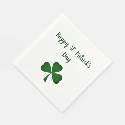 Happy St. Patrick's Day Lucky Green Shamrock Servet (Hoek)