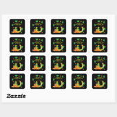 Happy St. Patricks Day - Lucky Irish Shamrock Vierkante Sticker (Vel)