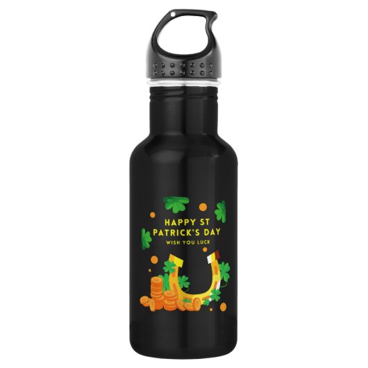 Happy St. Patricks Day - Lucky Irish Shamrock Waterfles (Voorkant)