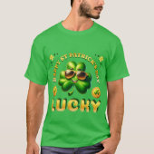 Happy St Patrick's Day Lucky Irish Shamrocks Munte T-shirt (Voorkant)