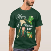 Happy St Patricks Day Lucky Pet Leprechaun Gold T-shirt (Voorkant)