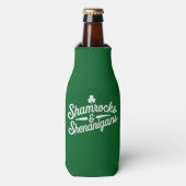 Happy St Patricks Day Lucky Shamrock & Shenanigans Flesjeskoeler (Fles Voorkant)