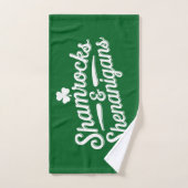Happy St Patricks Day Lucky Shamrock & Shenanigans Handdoek (Handdoek)
