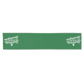 Happy St Patricks Day Lucky Shamrock & Shenanigans Korte Tafelloper (Horizontaal)