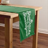 Happy St Patricks Day Lucky Shamrock & Shenanigans Korte Tafelloper (Voorbeeld)