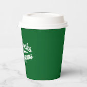 Happy St Patricks Day Lucky Shamrock & Shenanigans Papieren Bekers (Links)