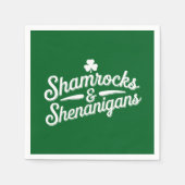Happy St Patricks Day Lucky Shamrock & Shenanigans Servet (Voorkant)