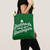 Happy St Patricks Day Lucky Shamrock & Shenanigans Tote Bag (Dichtbij)