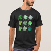 Happy St Patricks Day Lucky Shamrocks Four Leaf Cl T-shirt (Voorkant)