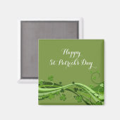 Happy St. Patrick's Day Magnets Floral Clovers Magneet (Voorkant / Achterkant)