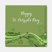 Happy St. Patrick's Day Magnets Floral Clovers Magneet (Voorkant)