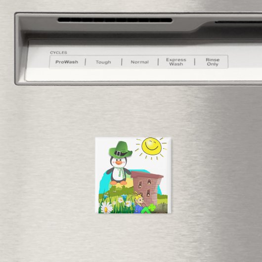 Happy St. Patrick's Day Magnets Penguin Magneet (Insitu (Vaatwasser))