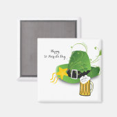 Happy St. Patrick's Day Magnets Pet Beer Magneet (Voorkant / Achterkant)