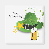 Happy St. Patrick's Day Magnets Pet Beer Magneet (Voorkant)