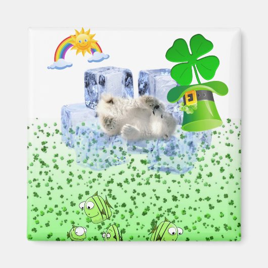 Happy St. Patrick's Day Magnets Polar Beer Magneet (Voorkant)