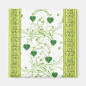 Happy St. Patrick's Day Magnets Shamrock Floral Magneet (Voorkant)
