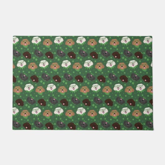 Happy St Patricks Day Maltipoo Honden Deurmat (Voorkant)