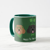 Happy St Patricks Day Maltipoo Honden Mok (Voorkant links)