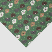 Happy St Patricks Day Maltipoo Honden Tissuepapier (Detail)