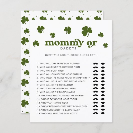 Happy St. Patrick's Day Mama of papa (Voorkant / Achterkant)