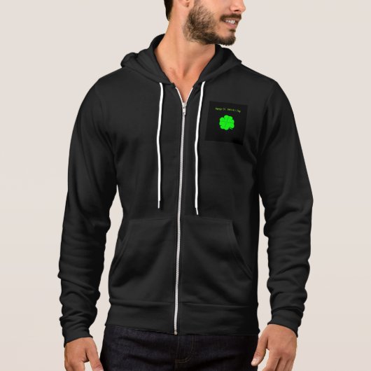 Happy St. Patrick's Day Mannen Full-Zip Hoodie (Voorkant)
