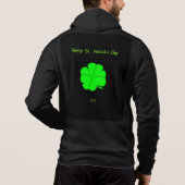 Happy St. Patrick's Day Mannen Full-Zip Hoodie (Achterkant)