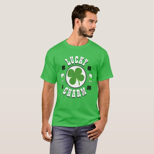 Happy St Patrick's Day Mannen Novelty Mode Lucky T-shirt (Voorkant volledig)