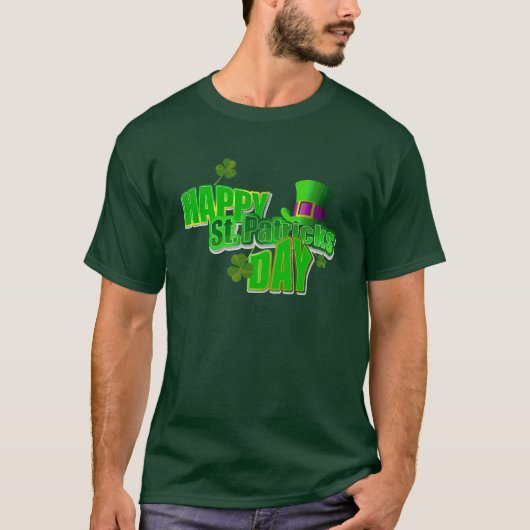 Happy St. Patrick's Day Mannen T-Shirts (Voorkant)