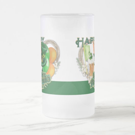 Happy St. Patrick's Day Matglas Bierpul (Center)