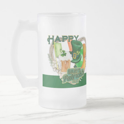 Happy St. Patrick's Day Matglas Bierpul (Links)