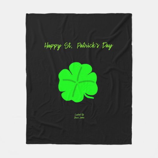 Happy St. Patrick's Day Medium Fleece Deken (Voorkant)