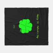 Happy St. Patrick's Day Medium Fleece Deken (Voorkant (Horizontaal))