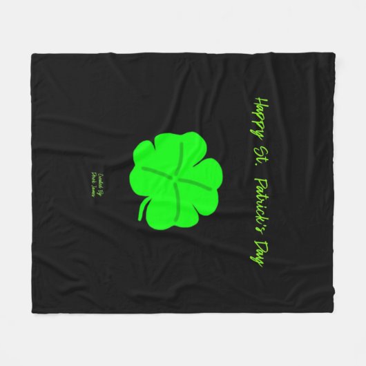 Happy St. Patrick's Day Medium Fleece Deken (Voorkant (Horizontaal))