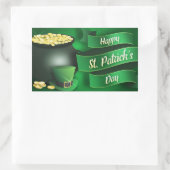 Happy St Patrick's Day met de gouden pot Rechthoekige Sticker (Tas)