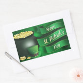 Happy St Patrick's Day met de gouden pot Rechthoekige Sticker (Envelop)