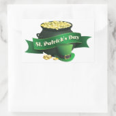 Happy St Patrick's Day met de gouden pot Rechthoekige Sticker (Tas)