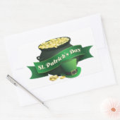Happy St Patrick's Day met de gouden pot Rechthoekige Sticker (Envelop)