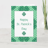 Happy St Patrick's Day met Irish Blessing Feestdagen Kaart (Voorkant)