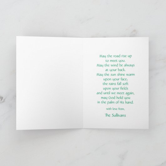 Happy St Patrick's Day met Irish Blessing Feestdagen Kaart (Binnen)